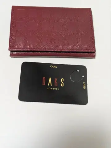 [ 미사용품 ] DAKS 명함지갑 레드