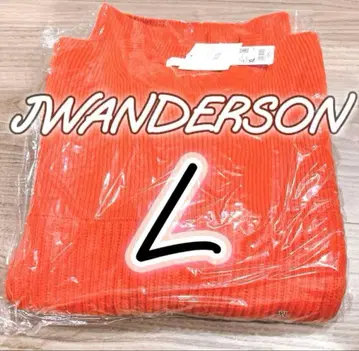 25AW 유니클로 JW 앤더슨 리브 크루넥 스웨터 오렌지 L