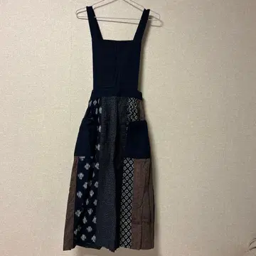 빈티지 원단 에이프런 면 카스리 핸드메이드