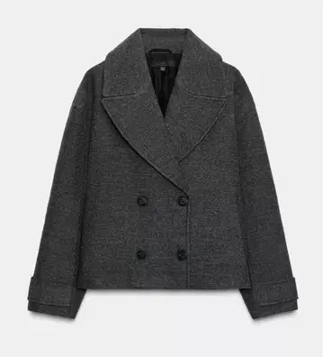 ZARA 소프트 더블 브레스트 숏코트