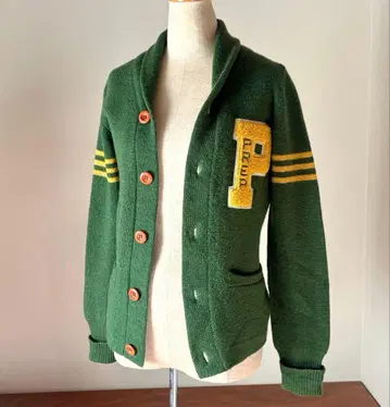 BEAMS BOY 아메카지 구제 의류 그린 가디건 울 모 여성용 M