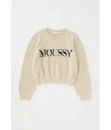 moussy 샤기 로고 니트