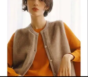 조르주 레쉬 인조 모피 니트 베스트