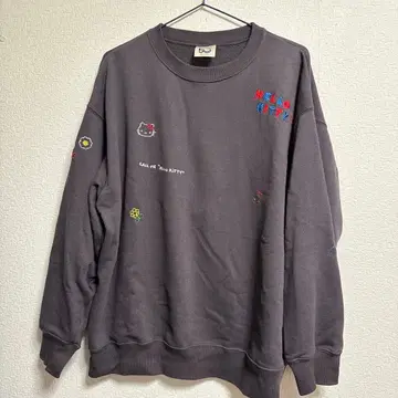 freak's store 키티 트레이닝복 후드티 차콜 그레이 자수