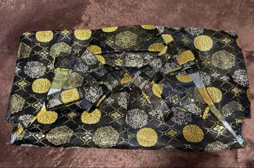 블랙 골드 꽃무늬 하카마