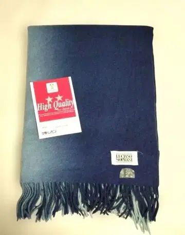 LUCIANO SOPRANI 캐시미어 스톨 그라데이션 네이비