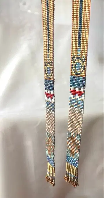 [ 1점물 ] 비즈 목걸이 비즈 직조 오비 목걸이 골드