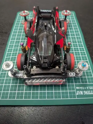 미니 사륜구동 블랙/레드 경량 섀시