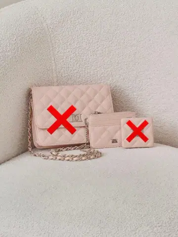 다리치 DD 로고 퀼팅 트래블 세트 카드 지갑 핑크 pnk