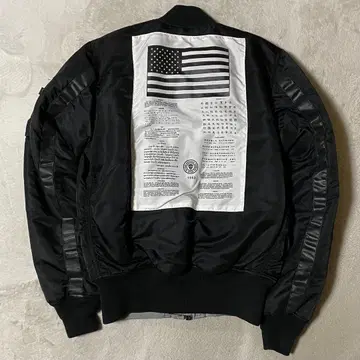 알파인더스트리 [ ALPHA ] 리버서블 MA-1 블랙/성조기