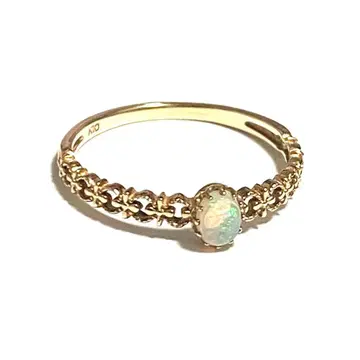 K10YG 골드 오팔 반지