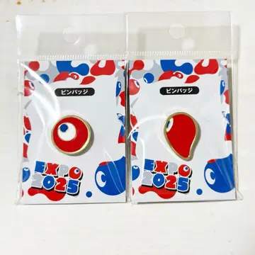 오사카 간사이 만박 EXPO 2025 코먀쿠 코먀쿠 핀 배지 2세트