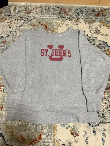 70s 단색 택 reverse weave ST. JOHN'S