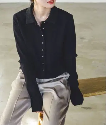 NOBLE 골지 셔츠 가디건