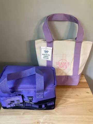 트레조 보라색 세트 미니 토트백+미니 보냉백