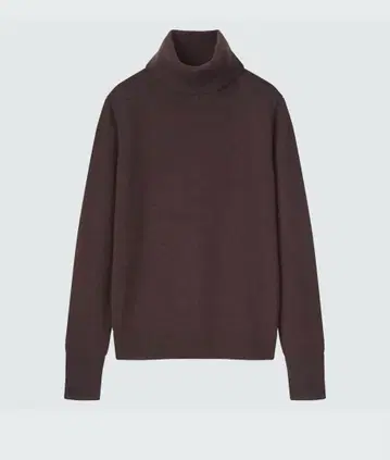 유니클로 캐시미어 터틀넥 니트 다크 브라운 M