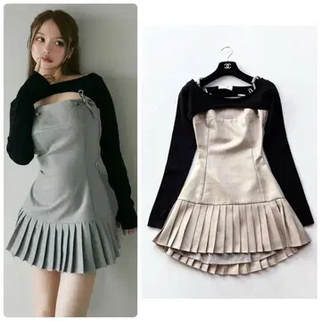 [ AND MARY ] Karen 니트 세트 미니 드레스 S