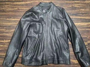 천연 가죽 블랙 레더 자켓 3XL 미사용 새상품