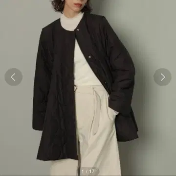 CADUNE 퀼팅 A라인 코트