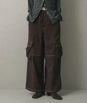 URBAN RESEARCH 스티치 카고 이지 팬츠