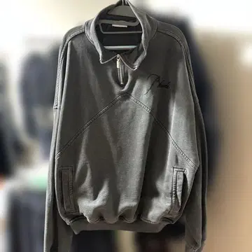 RHUDE 하프 지퍼 트레이닝복 그레이