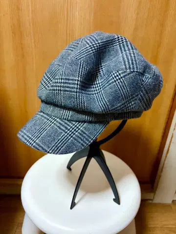 SENSEOFPLACE 어반 리서치 그레이 체크 헌팅 캡