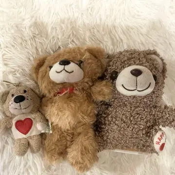 곰 봉제 인형 3체 세트