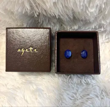 agete K10 라피스 라줄리 귀걸이