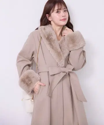 NICE CLAUP 퍼가 달린 롱 코트 / 멀티 WAY 디자인