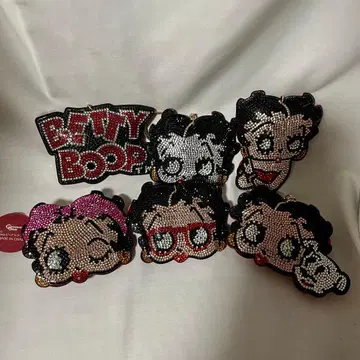 베티 부프 Betty Boop 큐빅 키링 6세트