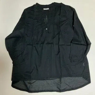 써니클라우드 면 롱 오버 블라우스 블랙