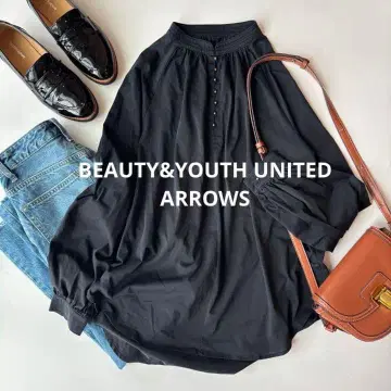 BEAUTY&YOUTH 버튼 스키퍼 블라우스 긴팔 블랙