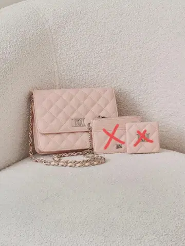 DD 로고 퀼팅 트래블 세트 핑크 PNK