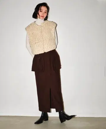 todayful 청키 핸드 니트 베스트