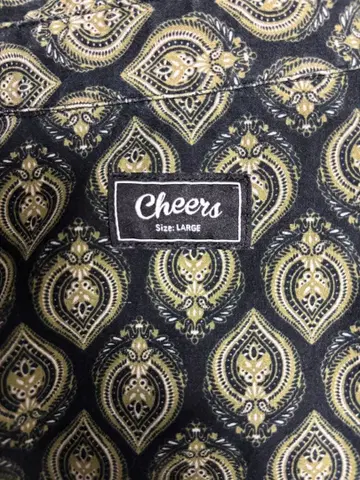 Cheers 페이즐리 무늬 반팔 셔츠 L 사이즈