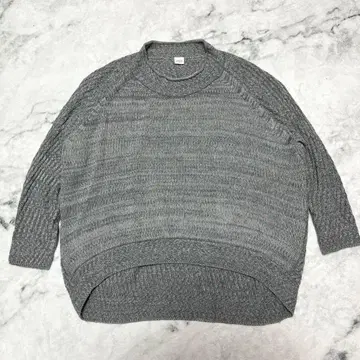 타마키 니이메 울 코튼 니트 풀오버 그레이
