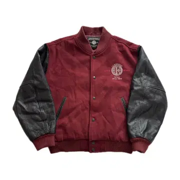 AIBAWORKS 바시티 자켓 울 가죽 자켓