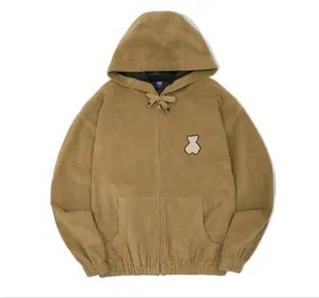 agostudiospace 베어 로고 코듀로이 후드티 베이지 브라운