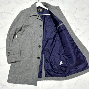 새상품급 레어 FAT 스텐카라 코트 그레이 울 안감 퍼플