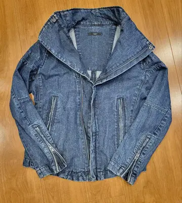 데님 블루 프론트 지퍼 자켓 G자켓