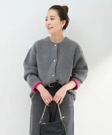 24AW 2층 스무스 편직 블루종