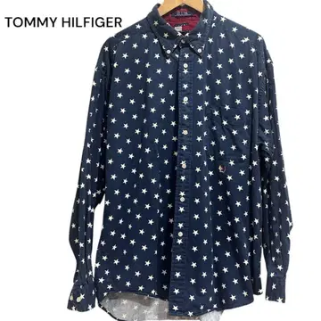 해외 구제 의류 TOMMY HILEIGER 별 패턴 셔츠 XL 사이즈