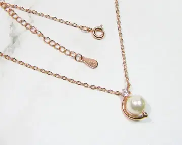 실버 925 펄 목걸이