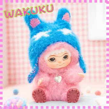 WAKUKU 와쿠쿠 봉제 인형 키링 핑크