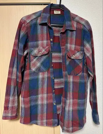 파이브 브라더 플란넬 셔츠 M 사이즈 체크 무늬