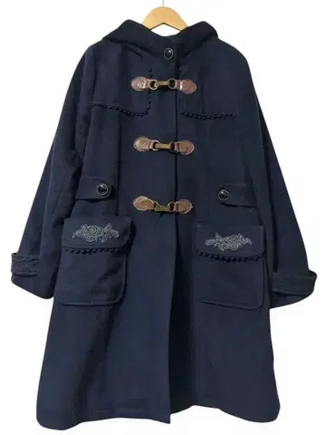 axes femme 네이비 더플 코트 후드 부착