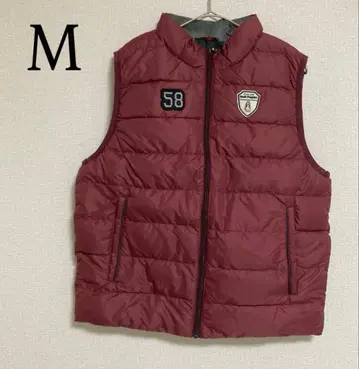 남성용 허시파피 다운 베스트 상의 M 보르도 개 골프웨어