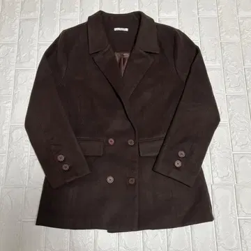 다크 브라운 더블 브레스트 테일러드 자켓