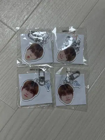 treasure 아사히 얼굴 아크링 키링 캡슐 토이