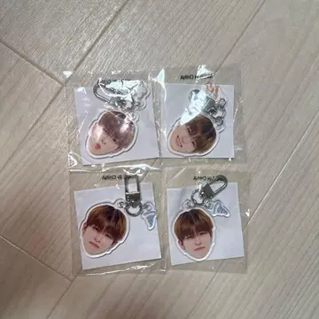 treasure 아사히 얼굴 아크링 키링 캡슐 토이